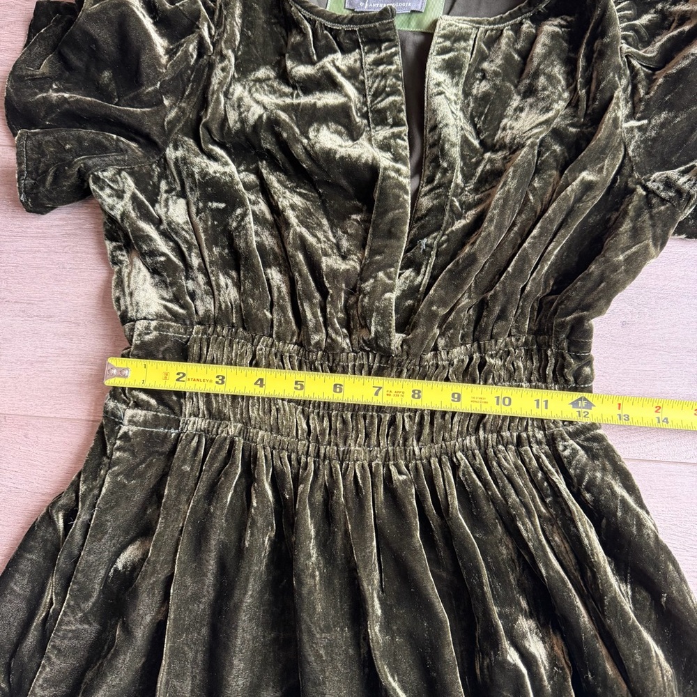 Anthropologie The Somerset Maxi Dress: Velvet Edition Dark Green - size XS - Picture 4 of 13